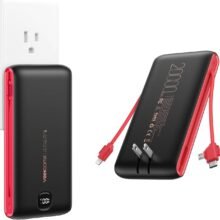 VEEKTOMX Portable Charger with Built in Cables