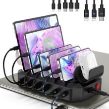 95W Charging Station for Multiple Devices, 6-Port