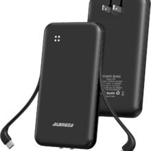 Alongza Portable Charger Built-in Cables and AC