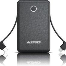 Alongza Portable Charger Small Size Built in Cable