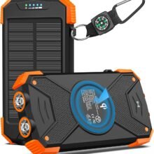 BLAVOR Solar Charger Power Bank 10,000mAh,