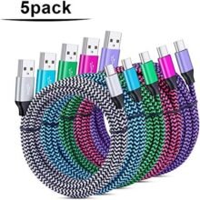 C Charger Cable Fast Charging 5Pack 6Ft Type USB C