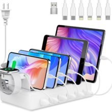 Charging Station for Multiple Devices, 6 Port 50W