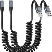 Coiled Lightning Cable, iPhone Charger Cable 3FT