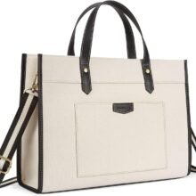 Missnine Laptop Tote Bag Canvas Laptop Bag 15.6