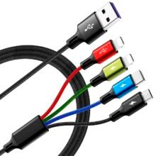 Multi Charging Cable, [2Pack 6Ft] 4 in 1 Braided