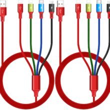 Multi Charging Cable 3.5A, [2Pack 6Ft] 4 in 1 Fast