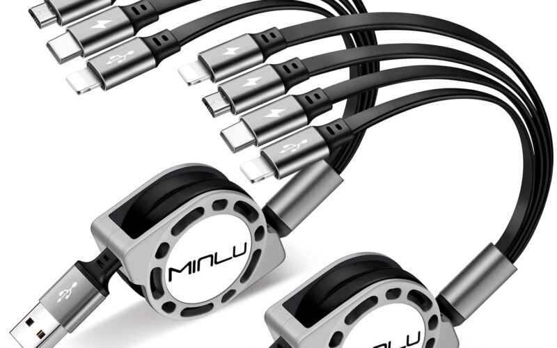 Multi Charging Cable 4A, 2Pack 4Ft Retractable