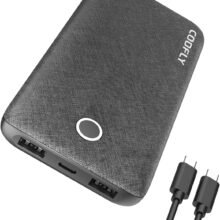 Portable Charger, 10000mAh 5V/3A Power Bank, USB C