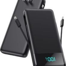 Portable Charger for iPhone with Built in Cables