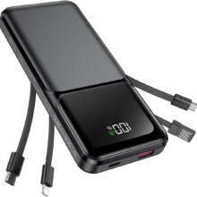 Portable Charger with Built in Cable - 22.5W Fast