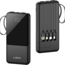 Portable Charger with Built in Cables,10000mAh