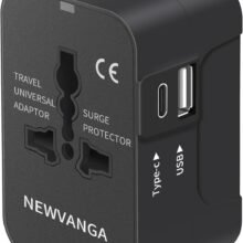 Travel Adapter with USB C, Universal All in One