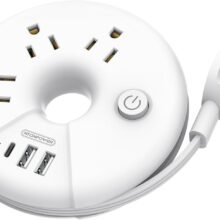 Travel Power Strip, NTONPOWER 3 Outlets 3 USB