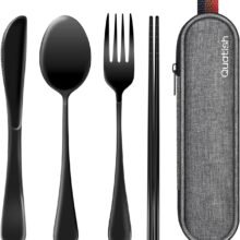 Travel Utensils with Case, Quatish Portable