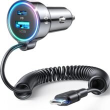 USB C 60W Car Charger for iPhone 16 Pro, PD &