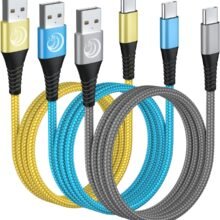 USB C Cable 10FT 3Pack Fast Charging Nylon Braided