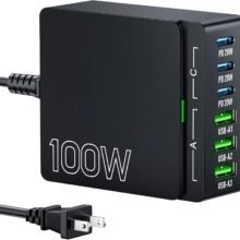 USB C Charger Block Charging Station: 100W 6 Port