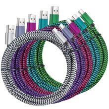 USB Type c Cable, 5 Pack (6FT) Nylon Braided 3A