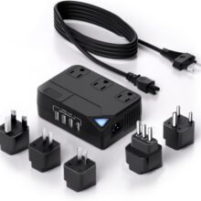 Universal 100V-220V Travel Converter, 250W Travel