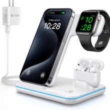 WAITIEE Wireless Charger 3 in 1, 15W Fast Charging