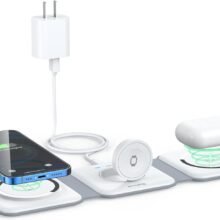 Wireless Charger 3 in 1,RTOPS Magnetic Travel