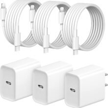 iPhone Fast Charger 3+3Pack 20W USB C Wall Charger