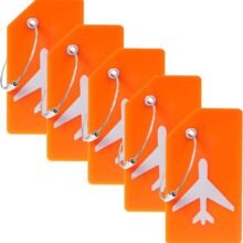 5 Pack Silicone Luggage Tag for Suitcases with