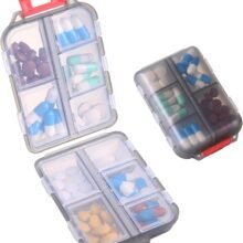 1Pack Travel Pill Organizer - 10 Compartments Pill