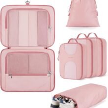 BAGSMART Packing Cubes for Travel, 6 set Suitcase