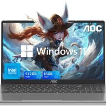 AOC 15.6" Laptop for Home or Work, Intel Quad-Core